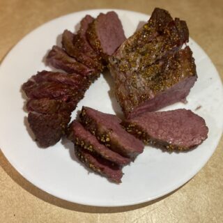 Corned Beef Brisket on Plate.