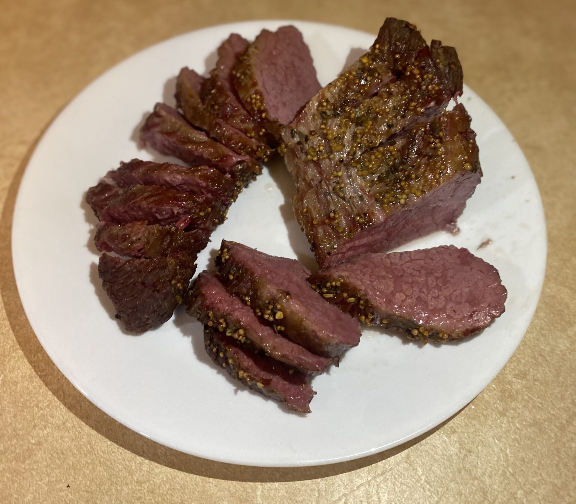 Corned Beef Brisket on Plate.