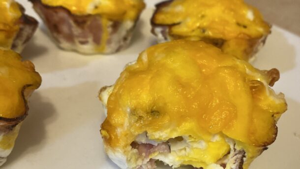 Keto Breakfast Cups on Plate