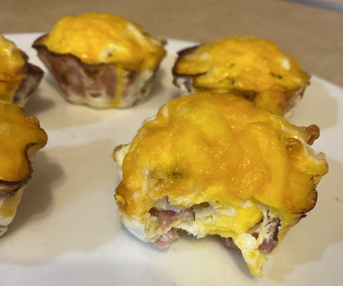 Keto Breakfast Cups on Plate